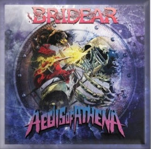 BRIDEAR - "Aegis of Athena" square pinback badge